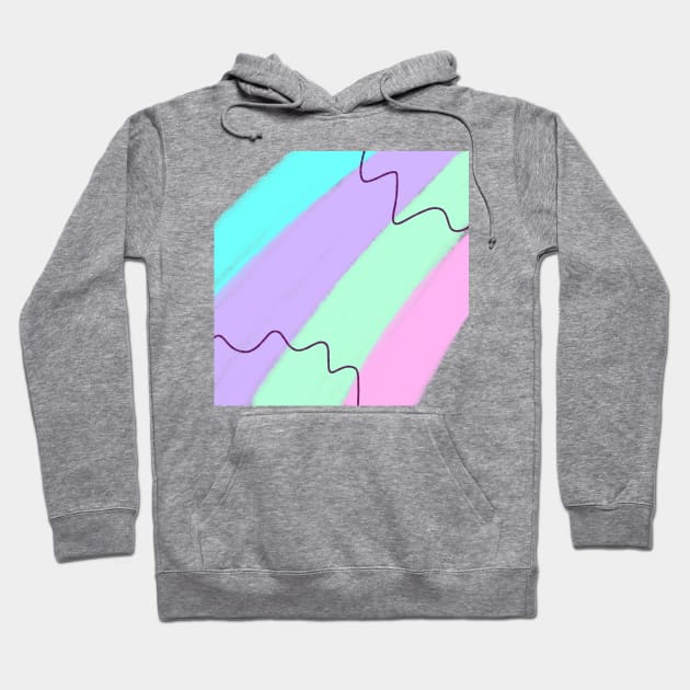 Green blue pink abstract watercolor art Hoodie by Artistic_st